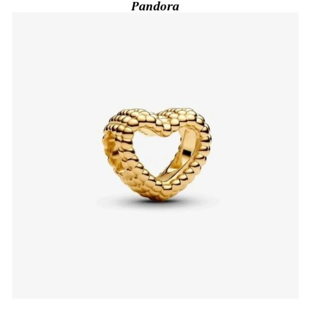 Authentic Beaded Open Heart Pandora Charm